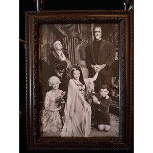 THE MUNSTERS Family Portrait BW Framed Halloween Decor 8x10 with frame (…